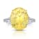15.20ct Oval Yellow Sapphire and Diamond Platinum Ring