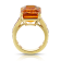 Platinum 21.05 Carat Emerald Orange Sapphire and  Diamond Ring