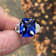 Platinum 16.01 Carat Cushion Blue Sapphire and Diamond Ring
