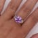 6.96ctw Radiant Cut Pink Sapphire and Diamond Platinum Ring