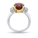 Square Cushion Red Spinel and Diamond Platinum Ring 6.00ctw