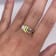 Rectangular Octagonal Yellow Sapphire and Diamond Platinum Ring 2.28ctw