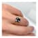 3.15ctw Cushion Greenish Blue Sapphire and Diamond Platinum Ring