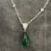 3.90 Carat Cabochan Muzo Green Emerald with Diamonds Platinum Pendant