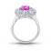 6.47ctw Oval Pink Sapphire and Diamond Platinum Ring