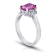 2.56ctw Cushion Cut Pink Sapphire and Diamond Platinum Ring