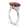 Platinum 5.86 Carat Cushion Red Spinel and Diamond Ring