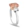 Cushion Padparadscha Sapphire and Diamond Platinum Ring 4.70ctw