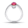 Pear Ruby and Diamond Platinum Ring 1.87ctw