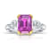 4.58ctw Emerald Cut Pink Sapphire and Diamond Platinum Ring