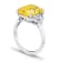 9.90ctw Radiant Yellow Sapphire and Diamond Platinum Ring