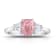 1.64ctw Cushion Padparadscha Sapphire and Diamond Platinum Ring