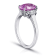 3.57ctw Oval Pink Sapphire and Diamond Ring