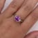2.56ctw Cushion Cut Pink Sapphire and Diamond Platinum Ring