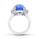 9.88ctw Radiant Light Blue Sapphire and Diamond Platinum Ring