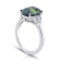 5.80ctw Oval Green Sapphire and Diamond Platinum Ring