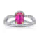 Oval Ruby and Diamond Platinum Ring 1.98ctw
