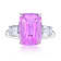 6.32 Cushion Cut Light Pink Sapphire and Diamond Platinum Ring