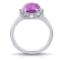 3.57ctw Oval Pink Sapphire and Diamond Ring
