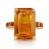 Platinum 21.05 Carat Emerald Orange Sapphire and  Diamond Ring