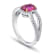 Oval Ruby and Diamond Platinum Ring 1.98ctw