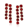 10.16 carat Cushion Ruby Drop Earrings set in 18k Yellow Gold