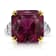 15.28ctw Radiant Cut Purple Spinel and Diamond Platinum Ring