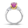 4.58ctw Emerald Cut Pink Sapphire and Diamond Platinum Ring