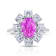 6.47ctw Oval Pink Sapphire and Diamond Platinum Ring