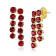 10.16 carat Cushion Ruby Drop Earrings set in 18k Yellow Gold