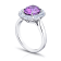 4.94ctw Oval Purple Sapphire and Diamond Platinum Ring