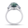 5.80ctw Oval Green Sapphire and Diamond Platinum Ring