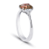 Rectangular Octagonal Reddish Brown Sapphire and Diamond Platinum Ring 2.37ctw