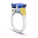 10.45ctw Oval Blue Sapphire and Fancy Yellow Diamond Platinum Ring