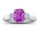 2.56ctw Cushion Cut Pink Sapphire and Diamond Platinum Ring