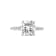 Platinum 2.50 Carat Cushion Diamond and Diamond Ring