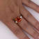 6.90ctw Square Emerald Cut Orange Sapphire and Diamond Platinum Ring