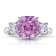 6.96ctw Radiant Cut Pink Sapphire and Diamond Platinum Ring