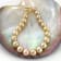 8-9mm Natural Color Golden South Sea Cultured Pearl Bracelet with 18k
Gold Plated Clasp