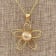 12mm Golden South Sea Cultured Pearl Pendant, 18K Gold plated