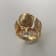 Delicate Ripple 10mm Golden South Sea Cultured Pearl Ring with 18K Gold plating