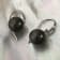 AAA 10mm Round Natural Color High Luster Tahitian Cultured Pearl Dangle
Earrings with 14K White Gold