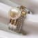 9mm Freshwater Cultured Pearl Ring with Citrine