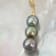 Rare Pastel Trio: Natural Color 10-11mm Tahitian Cultured Pearl Pendant
with Diamond Accent