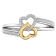 0.11ctw Round White Diamond Forever Together Promise Heart Ring in 14KT
Two-Tone Gold