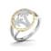 0.25ctw Round White Diamond Circle Palm Tree Ring in 14KT Two-Tone Gold