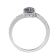 Bypass Ring in 925 Sterling Silver 0.17Ct Simulated Diamond and Natural
Mystic Topaz Gemstone