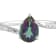 Bypass Ring in 925 Sterling Silver 0.17Ct Simulated Diamond and Natural
Mystic Topaz Gemstone