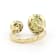 14K Yellow Gold Peridot and Diamond Ring