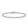 Rhodium Over Sterling Silver Diamond Bracelet 0.50ctw